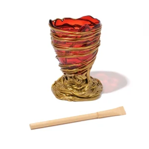 Spaghetti XS - Clear Dark Ruby And Gold