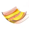 Stripe Basket - Clear Antique Pink, Fluo Yellow
