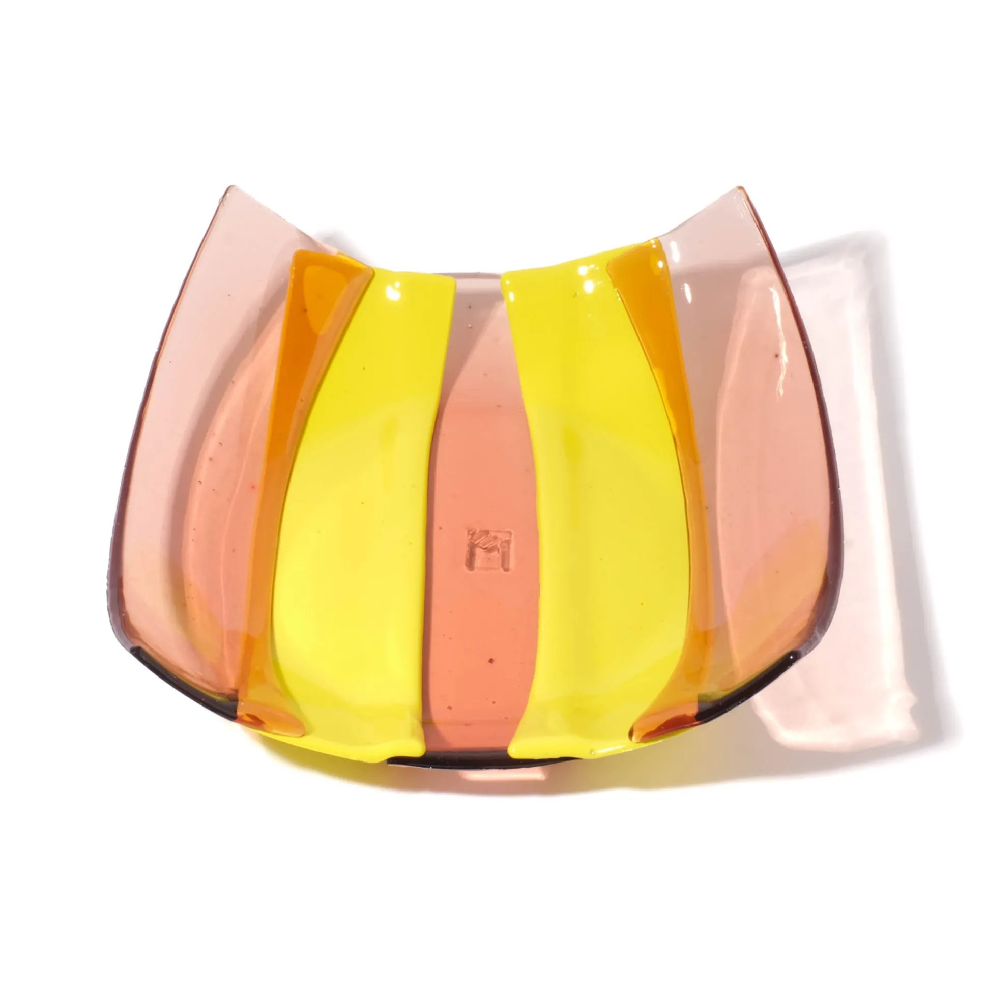 stripe_basket__clear_anti_1.webp Stripe Basket - Clear Antique Pink, Fluo Yellow