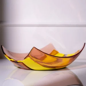 Stripe Basket - Clear Antique Pink, Fluo Yellow