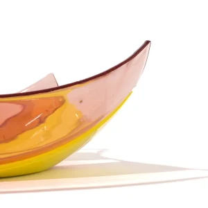 Stripe Basket - Clear Antique Pink, Fluo Yellow