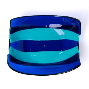 Stripe Basket - Clear Blue, Turquoise