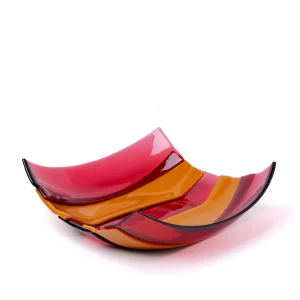 Stripe Basket - Clear Fuchsia, Ochre