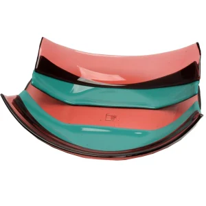 Stripe Basket - Clear Light Fuchsia And Matt Ocean