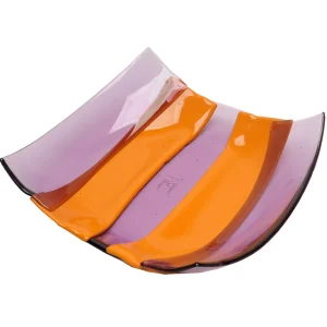 Stripe Basket - Clear Lilac And Matt Pumpkin