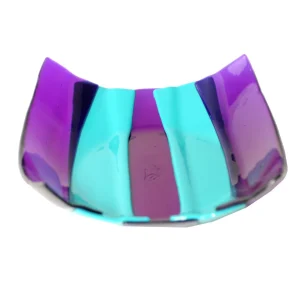 Stripe Basket - Clear Purple And Matt Turquoise
