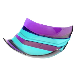 Stripe Basket - Clear Purple And Matt Turquoise