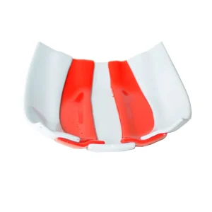 Stripe Basket - Matt Pastel Bue And Matt Coral