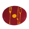 Table-Mates - Bordeaux, Yellow