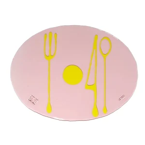 Table-Mates - Clear Antique Pink, Fluo Yellow