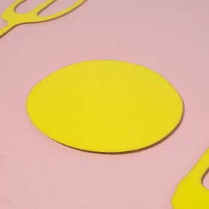 Table-Mates - Clear Antique Pink, Fluo Yellow