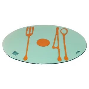 Table-Mates - Clear Aqua, Ochre