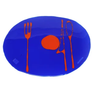 Table-Mates -  Clear Blue, Matt Orange