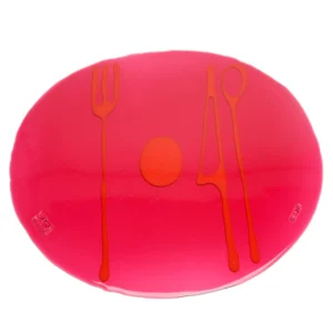 Table-Mates - Clear Fuchsia And Matt Coral Red