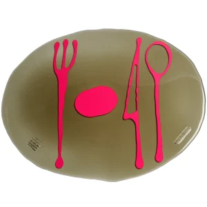 Table-Mates - Clear Fumè, Matt Fuchsia