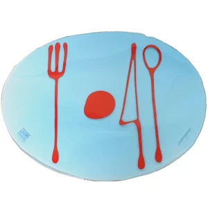 Table-Mates - Clear Light Blue  And Matt Coral