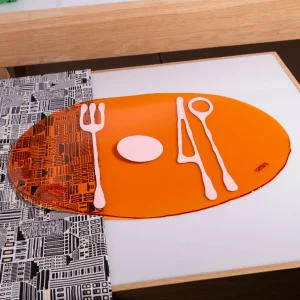 Table-Mates - Clear Orange, Matt Pink