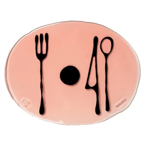 Table-Mates - Clear Pink, Matt Black