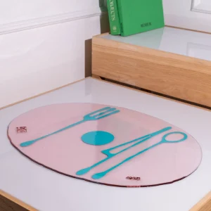 Table-Mates - Clear Pink, Turquoise