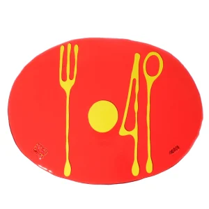Table-Mates - Clear Red And Matt Fluo Yellow