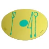 Table-Mates - Clear Yellow And Matt Turquoise