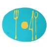Table-Mates - Matt Turquoise, Pastel Yellow