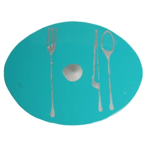 Table-Mates - Matt Turquoise, Silver