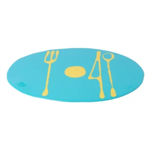 Table-Mates - Matt Turquoise, Pastel Yellow