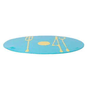 Table-Mates - Matt Turquoise, Pastel Yellow