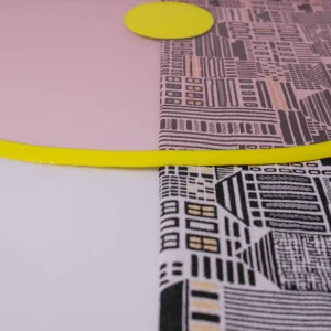 Table-Mates - RO Clear Antique Pink, Fluo Yellow