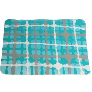 Tartan Placemat - Aqua, Matt Turquoise, White, Grey