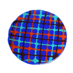 Tartan Placemat - Blue, Matt Turquoise, Orange, Burgundy