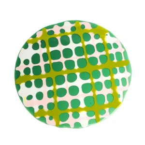 Tartan Placemat - Green, Matt Green, Pink, White