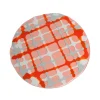 Tartan Placemat - Light Ruby, Matt Grey, Orange, White