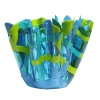 Tartan Vase - Clear Light Blue, Matt Blue, Matt Acid Green, Matt Turquoise