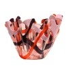 Tartan Vase - Clear Rose Pink, Matt Purple, Orange, Pink