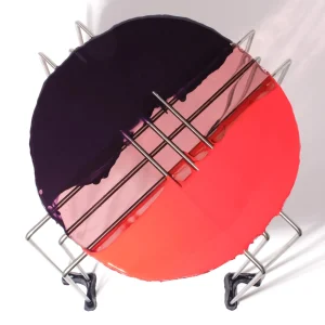 Triple Play Coffee Table - Aubergine, Clear Antique Pink, Coral