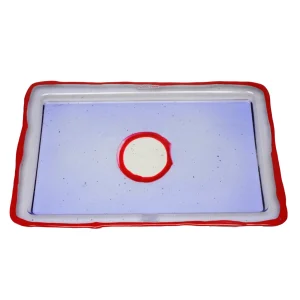 Try Tray Rectangular - Clear Lilac, Matt Red