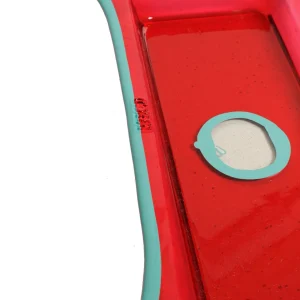 Try Tray Rectangular - Clear Red And Matt Arctic