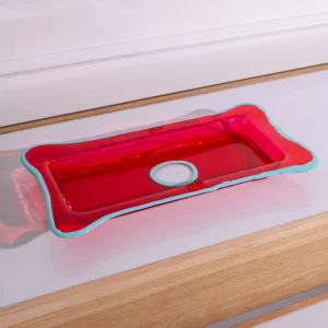 Try Tray Rectangular - Clear Red And Matt Arctic