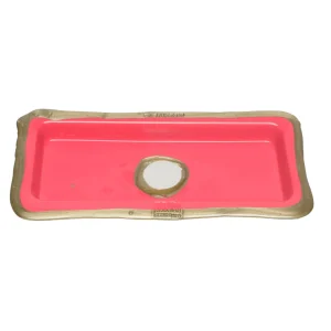 Try Tray Rectangular - Matt Fuchsia And Bronze