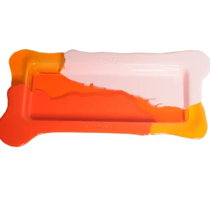 Try Tray Rectangular - Matt Orange, Clear Orange And Matt Pastel Pink