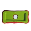 Try Tray Rectangular - Matt Green, Clear Ruby