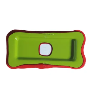Try Tray Rectangular - Matt Green, Clear Ruby
