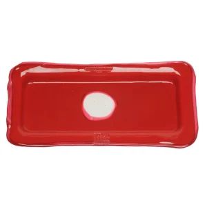 Try Tray Rectangular - Mat Red, Clear Fuchsia