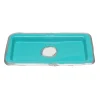 Try Tray Rectangular - Matt Turquoise And Silver