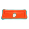 Try Tray Rectangular - Matt Orange And Turquoise