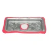 Try Tray Rectangular - Silver And Matt Fuchsia
