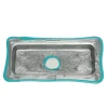 Try Tray Rectangular - Silver, Matt Turquoise