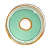 Try Tray Round - Clear Aqua, Ochre
